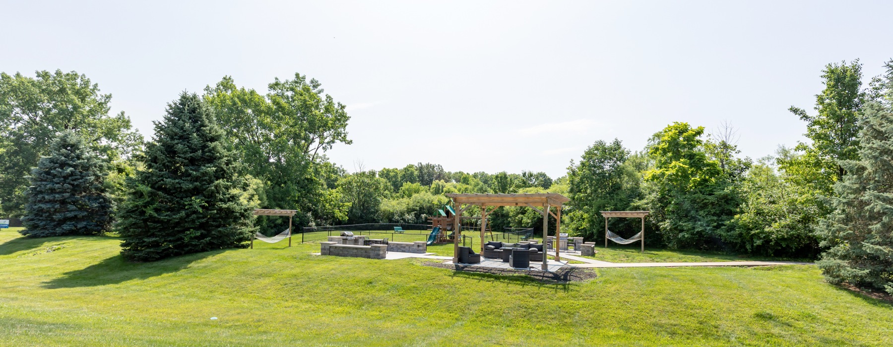 Grassy area with trees