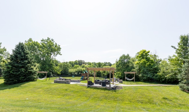 Grassy area with trees